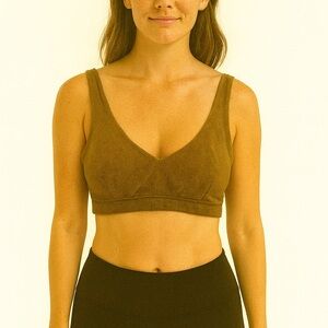 Aerie Offline Size Large Brown Loungewear Bra.